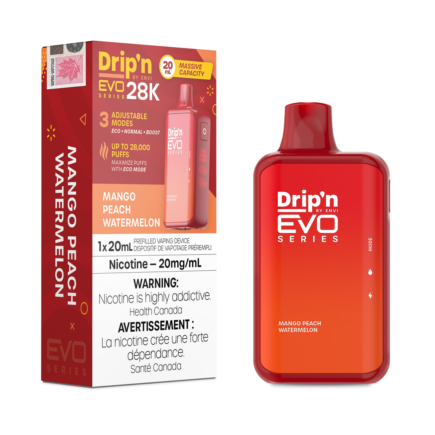 Drip'n by Envi Evo Series 28k Disposable - Mango Peach Watermelon (AB)