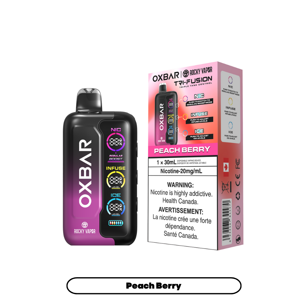 Rocky Vapor Oxbar Tri Fusion - Peach Berry (AB)