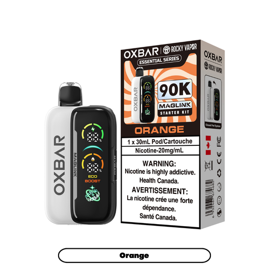 Rocky Vapor Oxbar Maglink - Essential Series - Orange starter kit