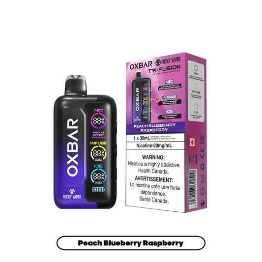Rocky Vapor Oxbar Tri Fusion - Peach Blueberry Raspberry (AB)