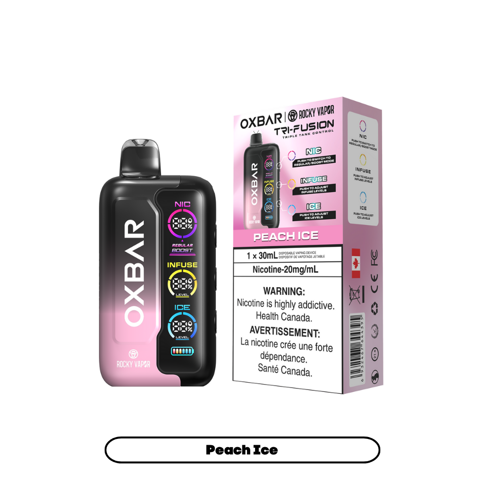 Rocky Vapor Oxbar Tri Fusion - Peach Ice (AB)