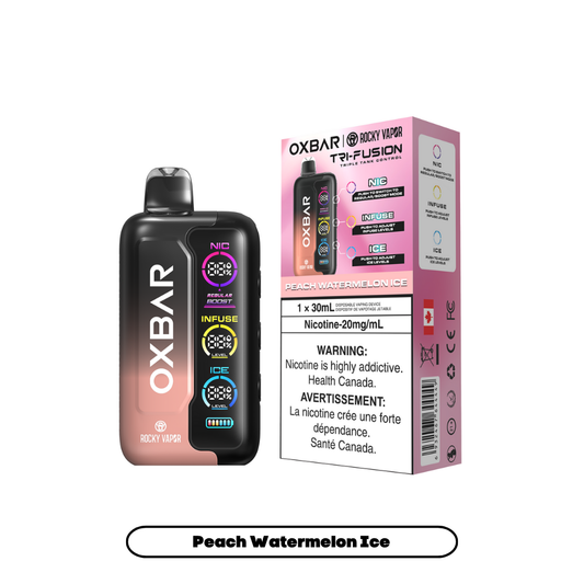 Rocky Vapor Oxbar Tri Fusion - Peach Watermelon Ice (AB)