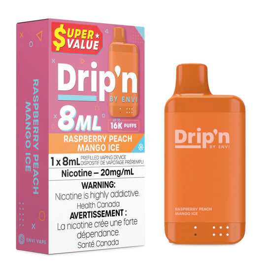 Drip'n 8mL - Raspberry Peach Mango Ice